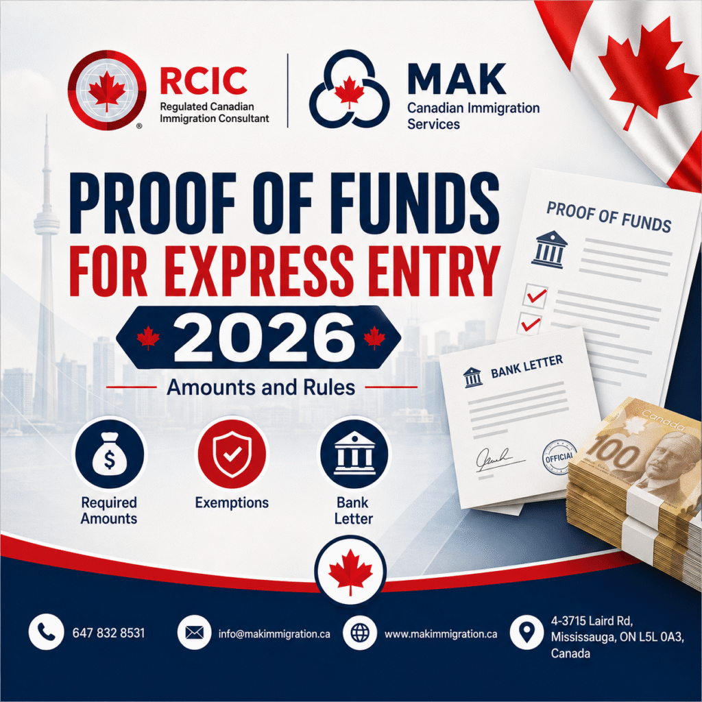 Proof of funds for Express Entry 2026, explained by MAK Canadian Immigration Services
