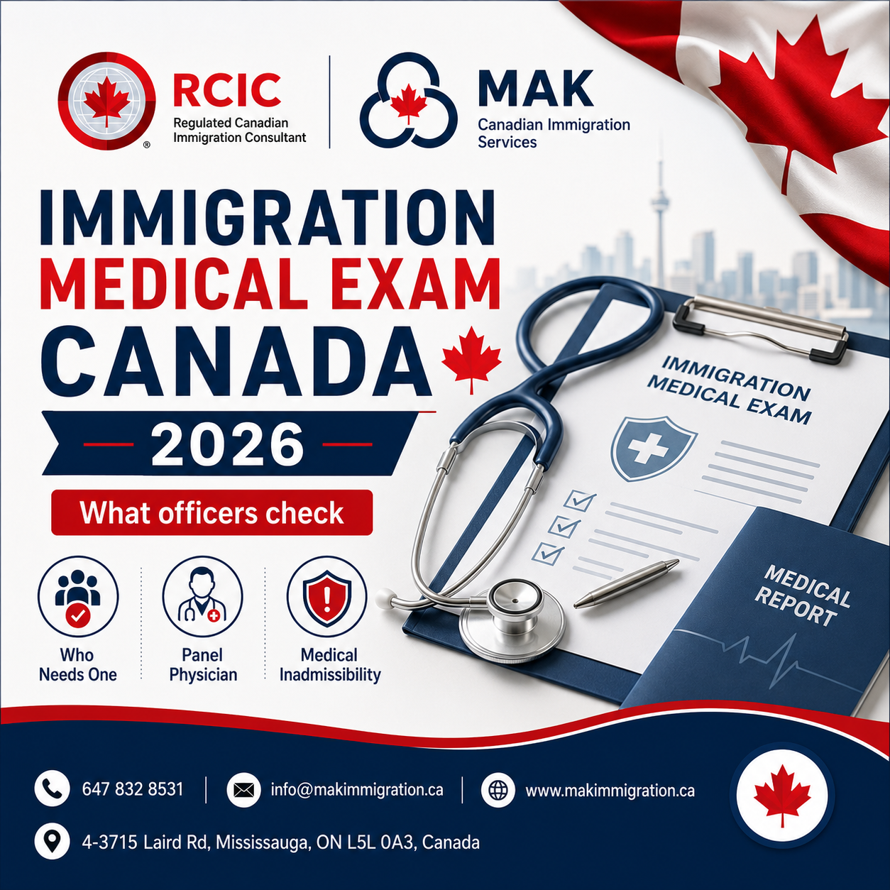 Immigration medical exam Canada 2026, explained by MAK Canadian Immigration Services