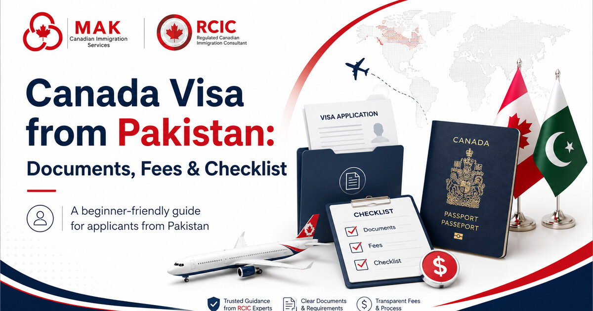 Documents, fees and bank statement for a Canada visit visa from Pakistan