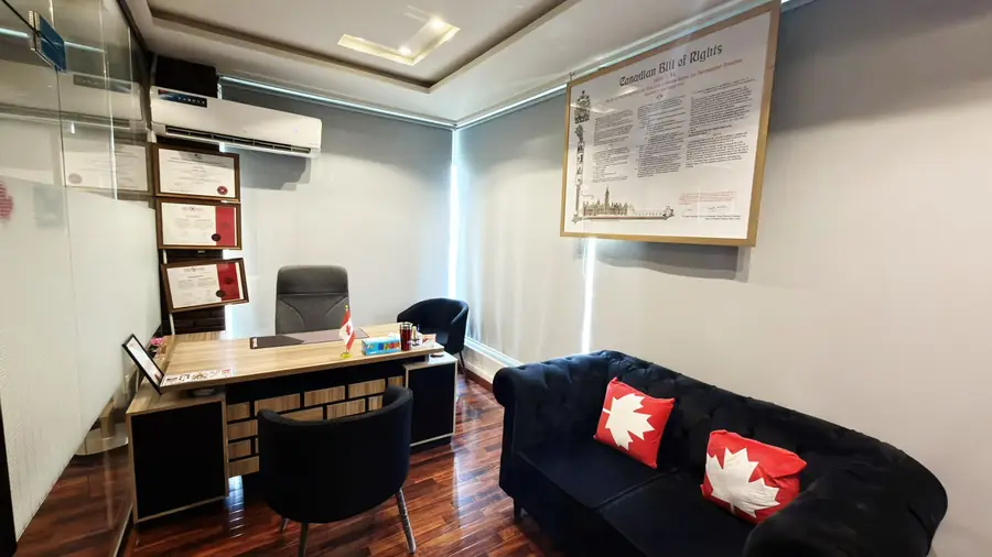 DHA Lahore office client seating and consultation area