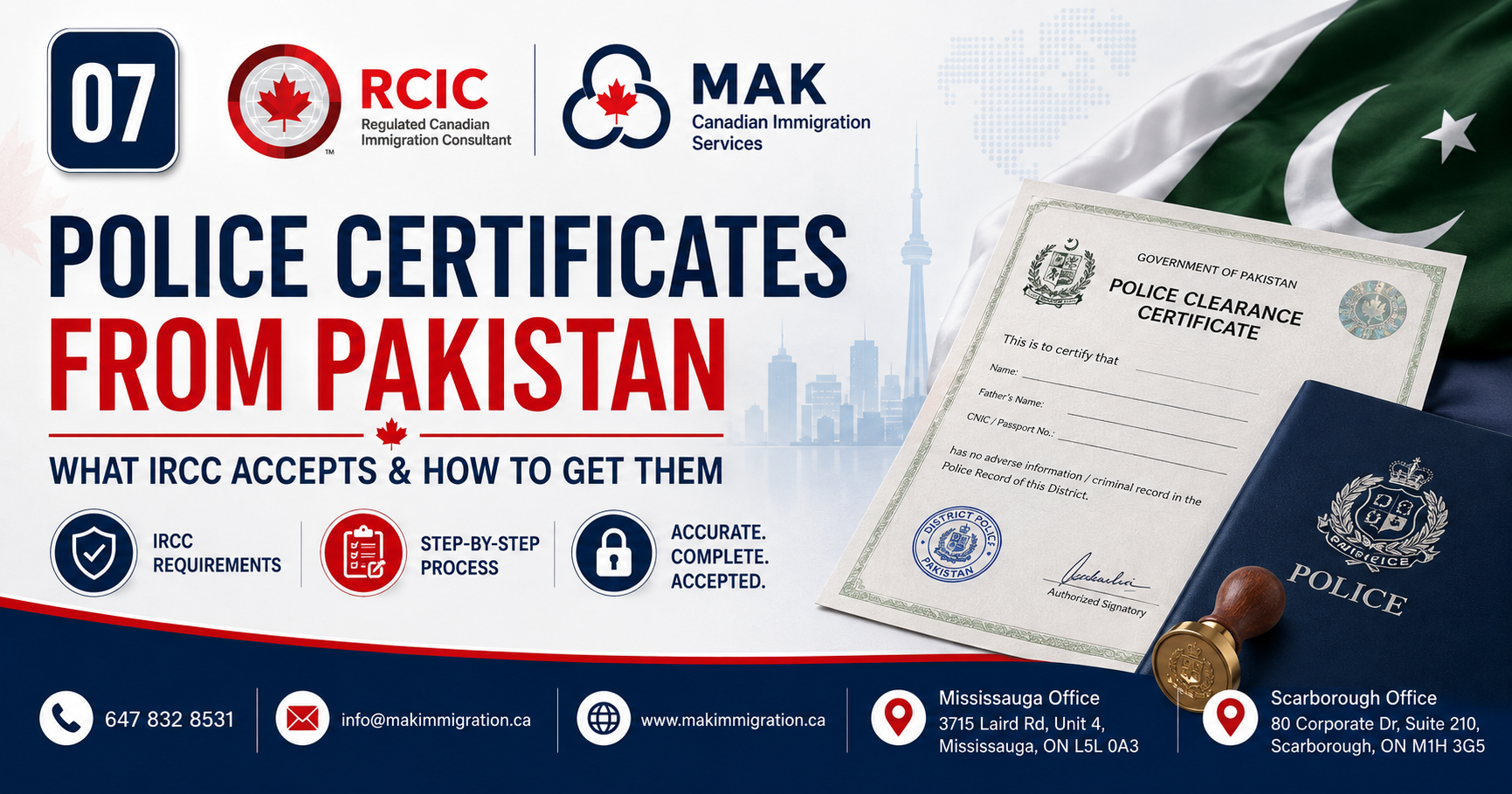 Police certificate from Pakistan for Canada guide by MAK Canadian Immigration Services