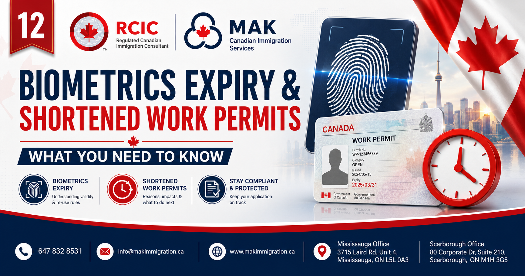 Biometrics 10-year rule and permit validity guide by MAK Canadian Immigration Services