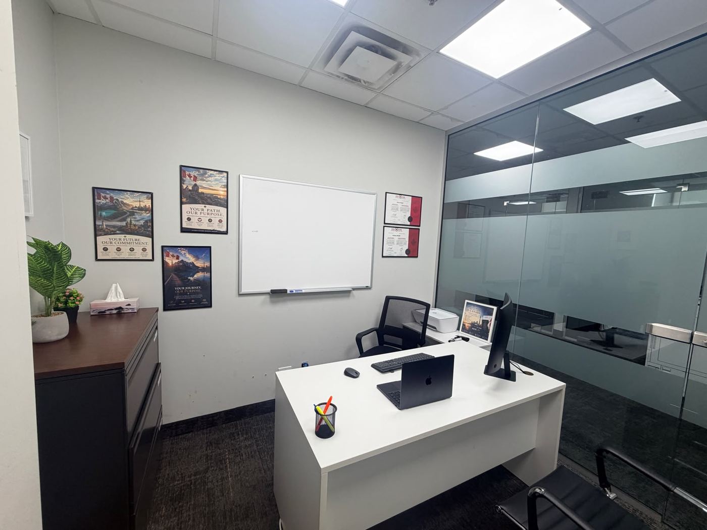Wide view of the consultation room at the MAK Canadian Immigration Services Scarborough office